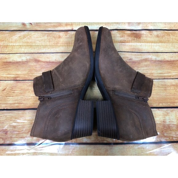 Collection by Clarks Adreena Brown Leather Ankle Boots Booties Womens 9 M (y6e) - Picture 6 of 10